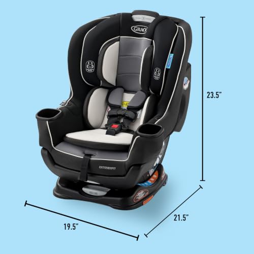 Graco Extend2Fit 2-in-1 Convertible Car Seat, Gotham - image 9