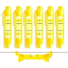 DOWELL 6-PACK Hanging Bubble Line Level Mini Spirit Line مستوى لعمال البناء Bricklaying Tiling Engineering مسح المعادن وقياس HY030637