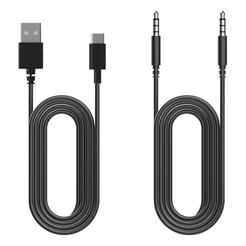 Gaming Headset 3.5mm Audio Cable and Charging Cable Cover