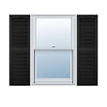 Mid-America 00011455002 Standard Size Cathedral Top Center Mullion, Open Louver Vinyl Shutter, w/Installation Shutter-Lok's & Matching Screws (Per Pair), 002, 14 1/2"W x 55"H, Black