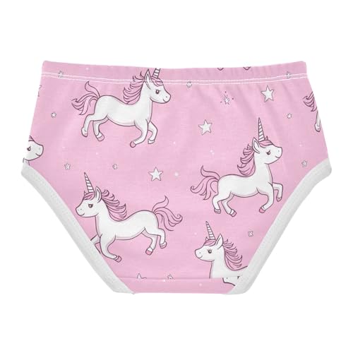 Wusikd Cute Unicorn Girls' Underwear Cotton Pink Girls Briefs Soft Toddler Underwear 2T2
