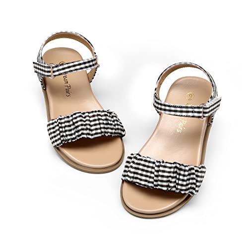 Image of DREAM PAIRS Girls Sandals Open-Toe Princess Dress Flat Sandals Summer Shoes(Toddler /Little Kid)