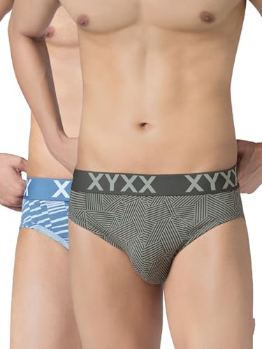 Image of XYXX Metrix Cotton Modal Brief for Men | Snug Fit with Anti-roll no-Marks Waistband | Printed Underwear for Men Combo