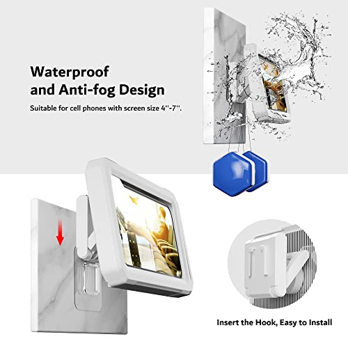 PZOZ Supporto per telefono da doccia, girevole a