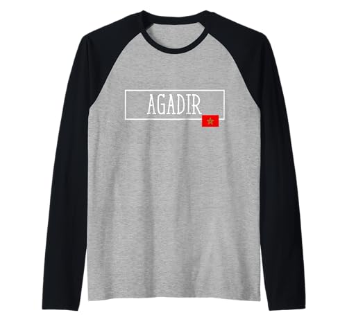Agadir Marruecos Vacaciones Maruecos Souvenir Mujer Hombre Camiseta Manga Raglan