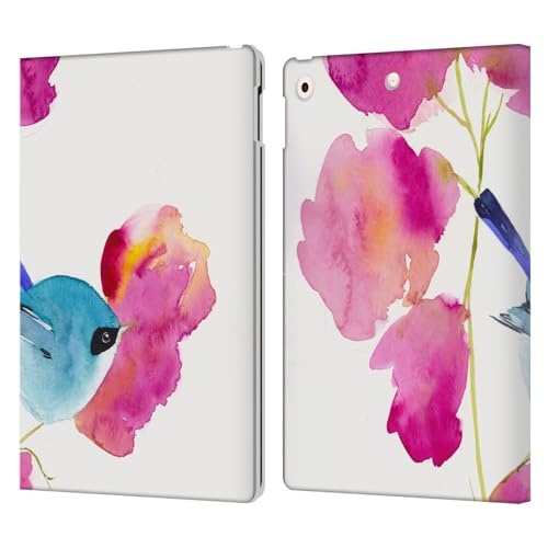 Housse iPad 10.2 motif fleurs et oiseau pour lire et travailler au café en toute sérénité