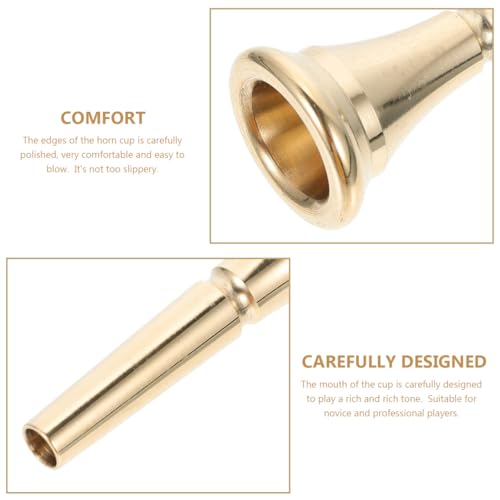 Toddmomy Brass French Horn Mouthpiece Replacement Part 2.55In Horn Accessory for Students Intermediate Professional Players Smooth Tone Comfortable Fit