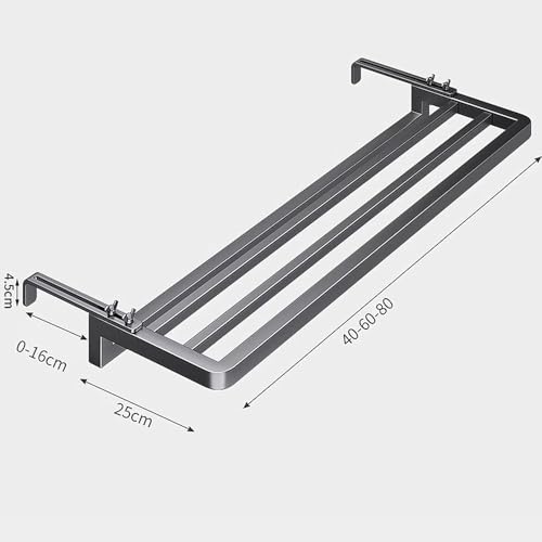 Generisch Verstellbarer Handtuchtrockner mit 3 Stangen – 50 kg Tragkraft, Heizkörpertrockner aus Kohlenstoffstahl mit Wandhalterungen, platzsparendes Design für effizientes Wäschetrocknen