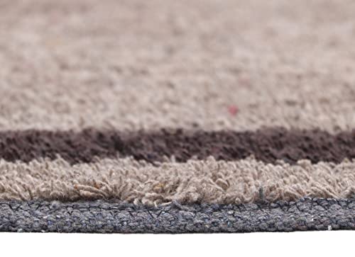 Image of THE HOME TALK Cotton Bathmats | Water Absorbent Runners | Regular Striped Rugs | Floor Mats for Kitchen, Bathroom & Sink | Ultra Soft Mats | Non-Slip Store (Brown Oval, 40x60 CM (Pack of 2))