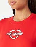 Love Moschino Damska bluza z długim rękawem, regularny krój, czerwony, 40