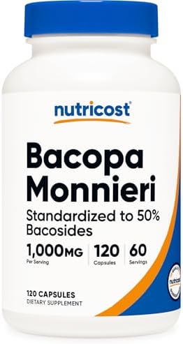 Nutricost Bacopa Monnieri 1000mg 120 Capsules by Nutricost