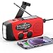 Produktbild Solarradio, AM/FM/NOAA-Kurbelradio, Wiederaufladbares Solar/USB Powerbank kofferradio, 2000-mAh-Wetterradio-LED-Taschenlampe Wasserdicht, Für Wandern, Camping, Outdoor, Notfall(Rot)