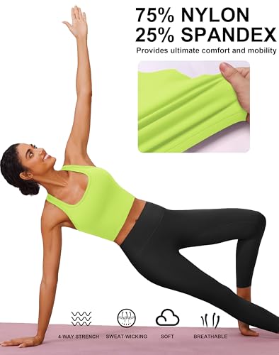 Image of PINSPARK Sports Bra Longline Racerback Tank Tops for Women Padded Workout Yoga Top