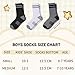 Comfoex 10 Pairs Boys Crew Long Athletic Socks for 4-6 6-8 8-10 Years Old Kids Calf Sports Half Cushioned