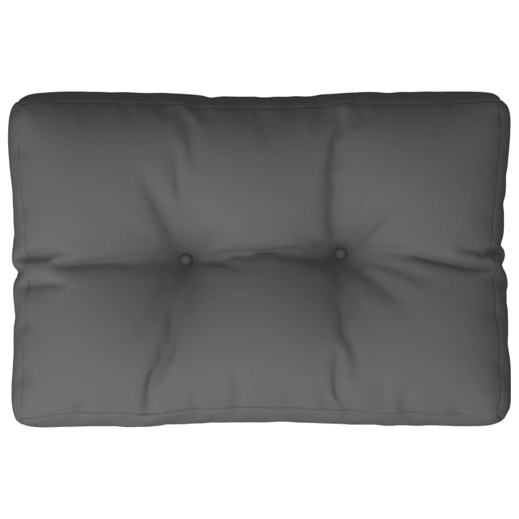 Cuscino per pallet antracite con imbottitura in fibra cava per mobili in pallet da esterno come cuscino da seduta in poliestere nelle dimensioni 50x40x12 cm