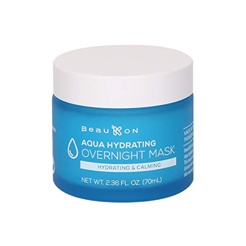BeauKON Aqua Hydrating Overnight Mask, Hyaluronic Acid, Hydrating and Calming Sleeping Mask, Cooling