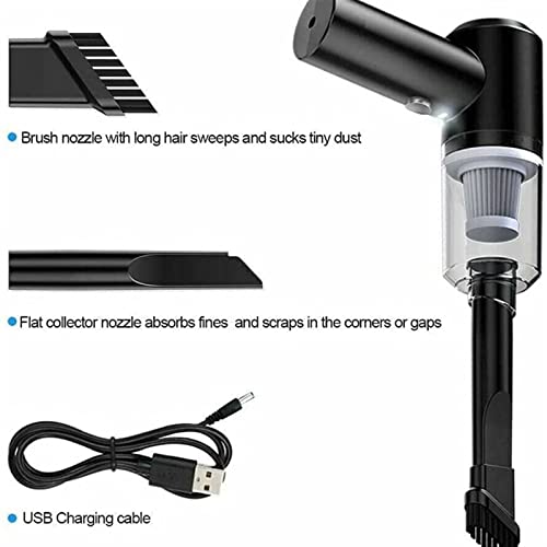Aspirateur de sol dur sans fil noir avec recharge USB pour maison - 6