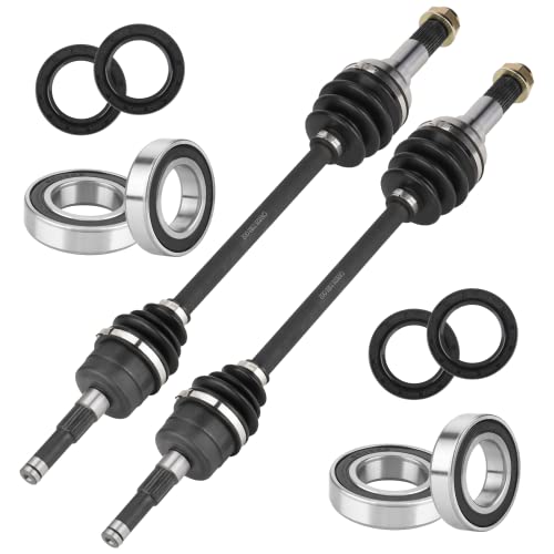 Image of Front Left Right CV Axle & Wheel Bearing Kit for Yamaha Rhino 450 YXR45F 4X4 2006 2007 2008 2009, for Rhino 660 YXR66F 4X4 2006 2007,2 CV Axles and 2 Wheel Bearings
