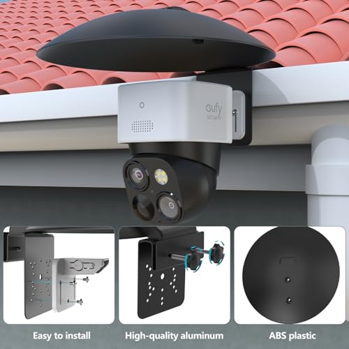 HOLACA Universal PTZ Camera Gutter Mount and Sun Rain Shade Cover for AOSU ANSQUE Eufy SEHMUA Tapo Cinnado Reolink Security Cameras, Shield Compatible with PTZ Cameras by HOLACA - Image 2