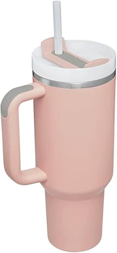 Miniatura 1 de Tumbler With Handle 40 oz and Straw Lid,304 Stainless Steel Water Bottle, Travel Mug Insulated Tumblers Iced for Tea Coffee Gift, large capacity car