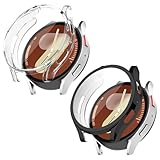 SeNool [2-Stück] Hülle Kompatibel mit Samsung Galaxy Watch 7 40mm Schutzhülle Schutzfolie, Soft TPU Slim Stoßfestes Plattierte Bildschirmschutzfolie für Samsung Galaxy Watch 7 40mm- Klar+Schwarz