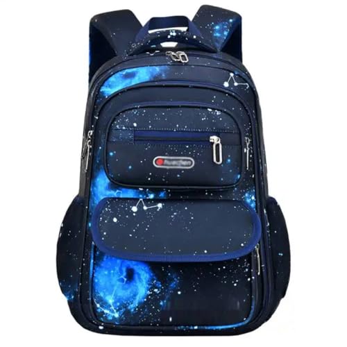 Mochila Masculina Bolsa Escolar Infantil Meninos Grande Espaço Lápis Fichario Notebook (AZUL MARINHO)