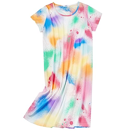 Image of American Trends Nightgowns for Women Cotton Night Shirts Short Sleeve Knee-Length, Sleep Shirts Summer Pajamas Sleepwear