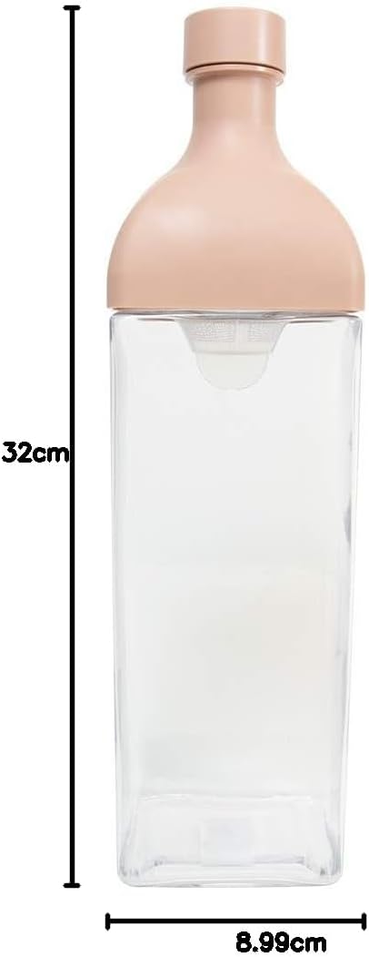 Hario "Ka-Ku" Cold Brew Tea Bottle, 1200ml, Smoky Pink