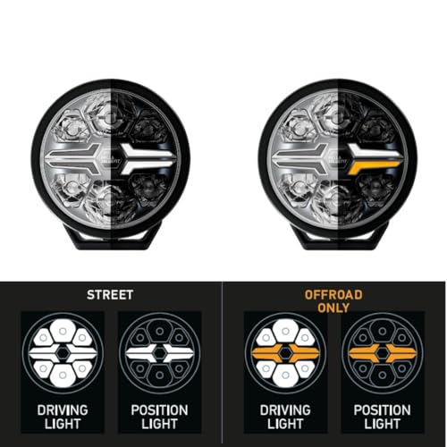 Hella VALUEFIT Blade Black 7 LED Fernscheinwerfer - 12/24V - rund - Referenzzahl: 25 - Anbau - ECE-148/ECE-149 - Lichtscheibenfarbe: glasklar - Kabel: 500mm -1FJ 357 198-061 LED