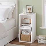 Homkdom 2-Tier Stackable Cube Storage Organizer, DIY Open Storage Display Bookcase with Anti-Tip Design, Cube Book Shelf for Bedroom, Office, Dorm,15' W x 11.81' D x 30' H, White