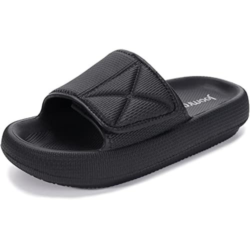 Joomra Slides for Women and Men Recovery Supportive Athletic Pillow Slippers Sandals | Adjustable Strap | Dual Cushioned Thick Sole