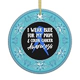 Christmas Ornament, Colon Cancer Awareness Christmas Ornaments, Ceramic Pendant, Xmas Tree Hanging Decoration, Holiday Decorations, Family Ornaments 2025, Gifts