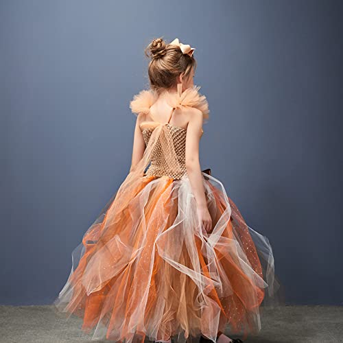 Girls Tulle Tutu Dress Kids Carnival Birthday Party Halloween Princess Tulle Dress Up 𝐂ostume with Headband Outfits3