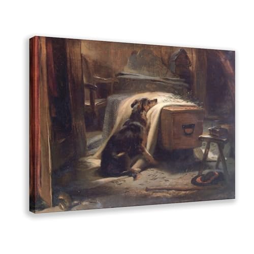 Impression sur toile Old Shepherd's Chief Mourner de Landseer pour bureau en cadre à suspendre