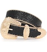 DHDHWL Damen Gürtel Frauen Dame Vintage-Ledergürtel Schnalle Gürtel Bund Jeansgürtel (Color : Schwarz, Size : One Size
