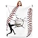Sofevaim Baseball Blanket for Kids Adults, Baseball Gifts for Boys, Baseball Team Gifts, Baseball Coach Gifts, Baseball Stuff, Flannel Fleece Softball Throw Blanket for Couch Bed Baseball Decor