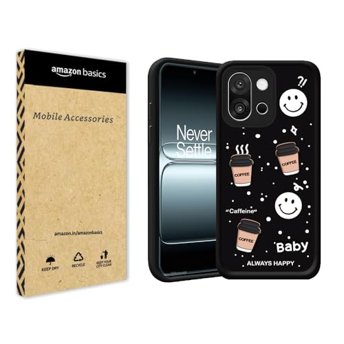 Image of amazon basics Back Case Cover Compatible for OnePlus 13s | Cute Fun Cartoon 3D Ball | Coffee Silicone Case | Camera Protection | Body Protection | Shock Proof | Color Black