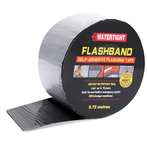 Image of Flashing Roll Tape Asphalt Membrane, 4 Inches X 32 Feet 60Mil Thick Waterproof Asphalt Patch Seal Tape Roll, Self-Adhesive Roof Sealant, Asphalt Repair for Door Roof Window Gutter Outdoor （1 Roll)