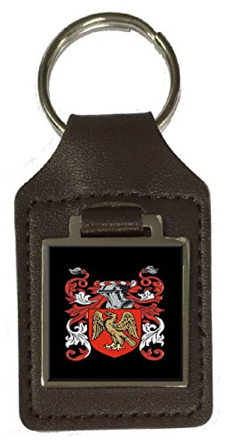 Porte-clé en cuir Pilmure gravé marron pour ne plus jamais égarer vos clés de maison