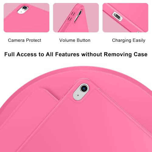 Image of ToaPoia Case for iPad (A16) 11 Inch 2025 /iPad 10th Generation 10.9 Inch 2022, Slim Trifold Stand Protective Cover with Pencil Holder and Soft TPU Back,Support Auto Sleep /Wake (Watermelon)