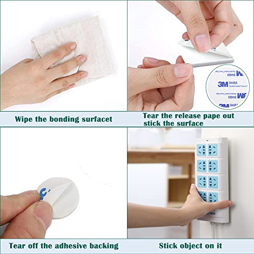 Yeazhen 200Pack 3M Double Sided Foam Tape, Super-Sticky Double Sided Tape, Diameter 30 Mm Strong Pad Heavy Duty Mounting Adhesive (Round-White) #TOP3