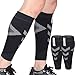 POKEAT 2Pcs Calf Compression Sleeves for Men and Women Leg Compression Sock for Runner Shin Splint Varicose Vein Calf Pain Relief,Black,XL