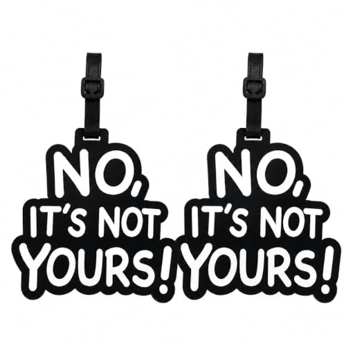Image of Storite Pack of 2 Luggage Tags with Black Silicon Strap (Black)