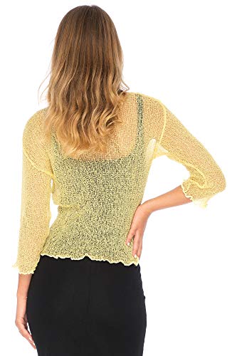 Image of Back From Bali Womens Sheer Shrug Cardigan Lightweight Knit