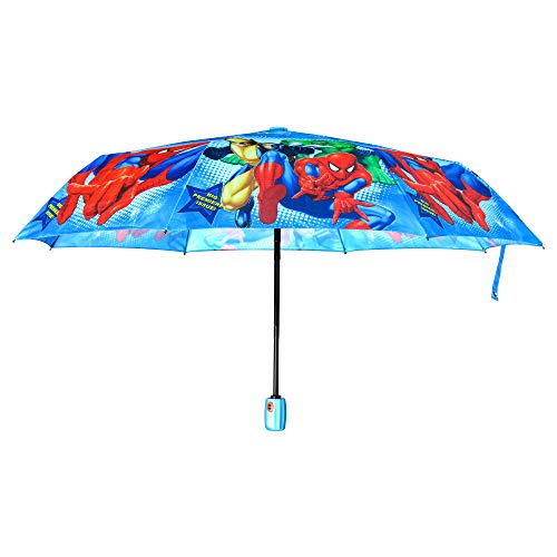 Finex Superhero Pongee Fabric Auto Open/Close Umbrella Windproof UV Protection Compact for Easy Carrying Non Slip Handle