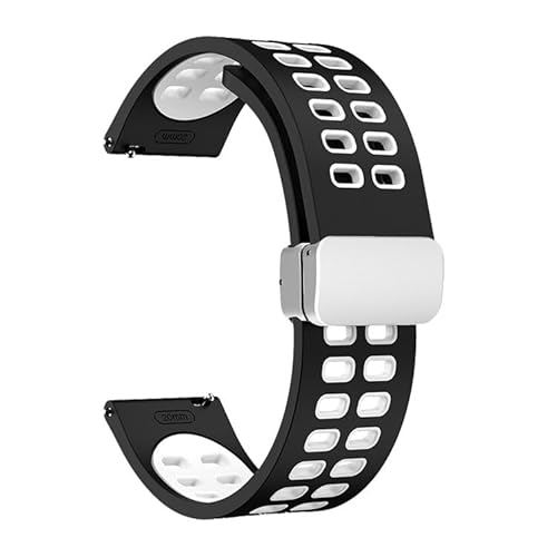 AGENIUS・For Polar Watch スマートウォッチ バンド ベルト Vantage M3 / V3 シリコン バンド幅 20mm 交換リストバンド(ブラックホワイト)