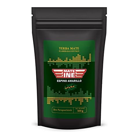 Mateine Yerba Mate Tee Green, ESPINO AMARILLO, Paraguayischer Mate-Tee, Sanddornfrucht Cover