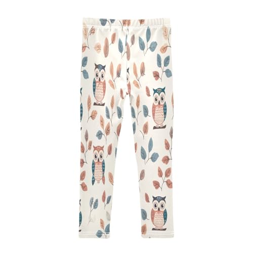 Toddler Girls Leggings Printed Yoga Pants Leggings Blue Orange Owl for Kids2