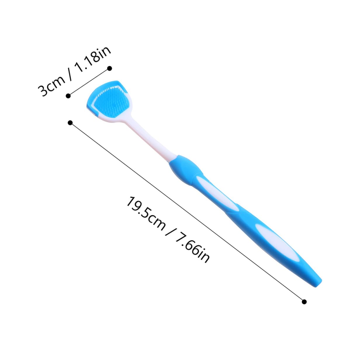 3 Set Spazzolino Lingua Riutilizzabile Per Orale Raschietto Per Lingua Rimuove Residui E Sporco Con Antiscivolo Colori Blu E 4 Pezzi * 3