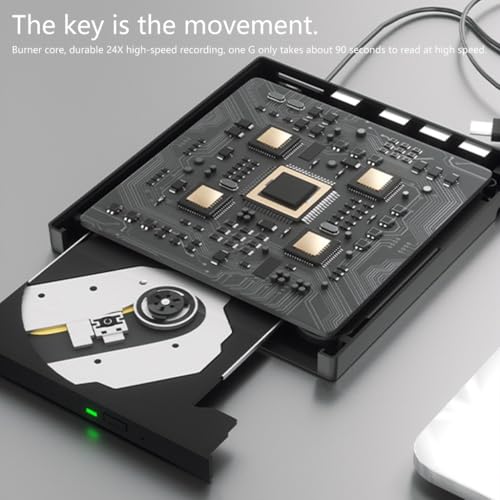 Lecteur de disques portable facile à utiliser et rapide via interface USB PC